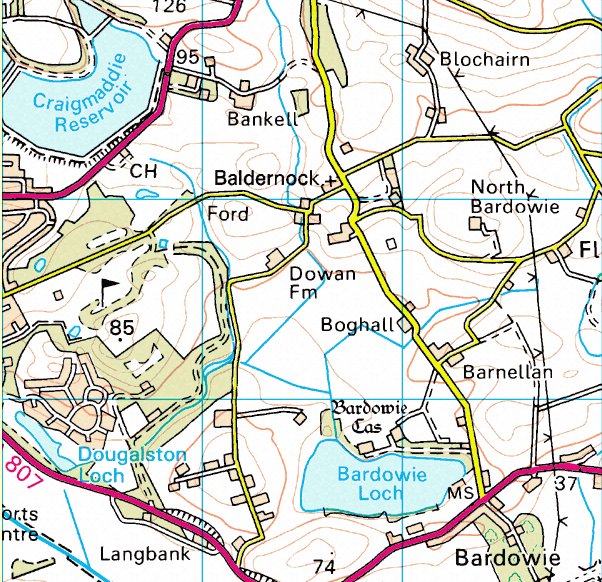 Baldernock Parish Street Map