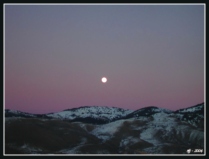 Bear Lake Christmas Moon In Bear Lake