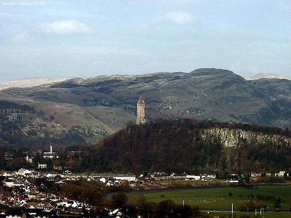 Abbey Craig with Wallace Monument from Stirling Castle