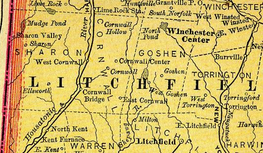 Portion of 1895 Map of Connecticut