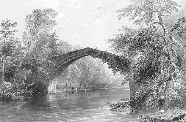 Doune Bridge - Barlett, Richardson, 1837