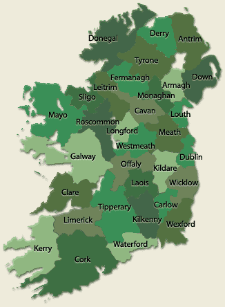 Map of Ireland