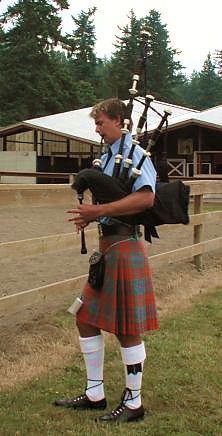 Piper Warming Up at Seattle Highland Games - July 2002