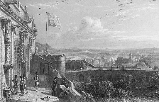 Stirling Castle Engraving - Hall & Goodall, from the 1840's.