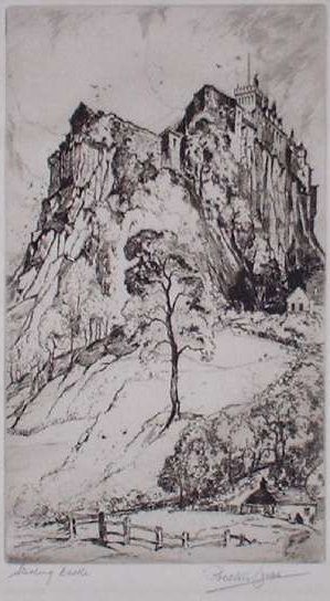 Stirling Castle Etching by Preston Cribbs