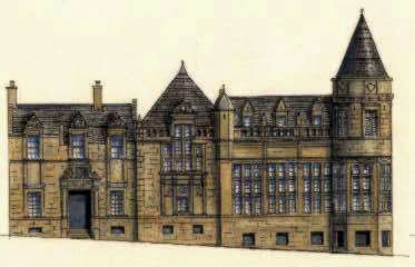 Drawing of the Stirling Library