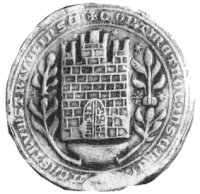  The Stirling burgh seal which shows the castle, and dates from 1296.