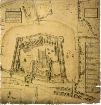 Tower of London Map - 1597