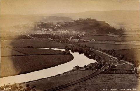 1870's Albumen Photo of Stirling taken From Abbey Craig